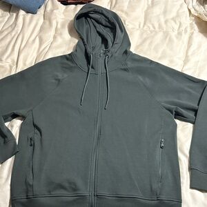 Old Navy woman’s Dark Gray/green Zip-Up maternity Sweater